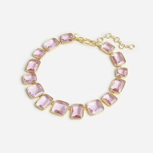 J.CREW Faceted Crystal Gold Tone Statement Collar Necklace